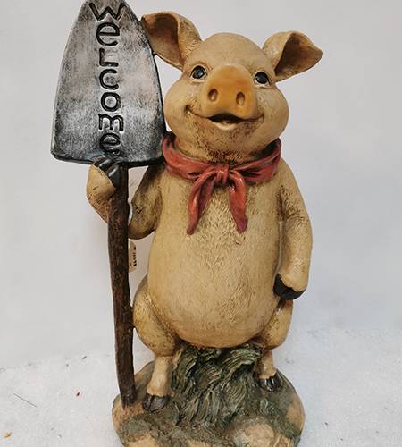 Doiron's Christmas Store -  Welcome Pig W/ Shovel